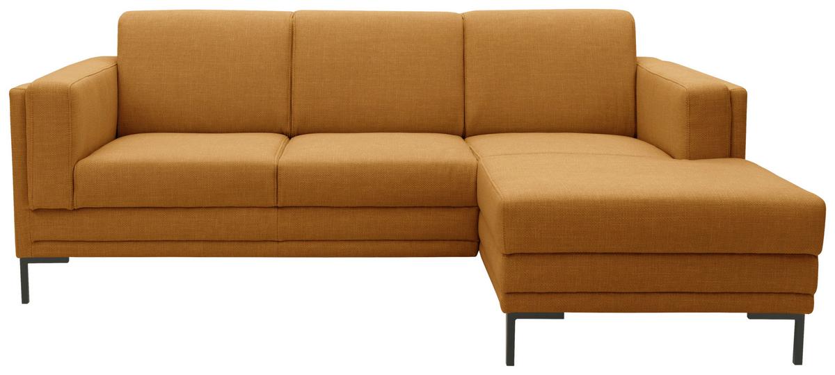 Ecksofa Looks Vii Silberfarben - Schwarz/Orange, Design, Textil (214/146cm) - LOOKS by W.Joop