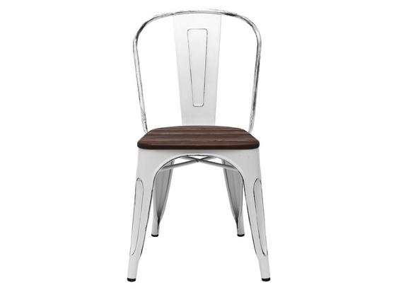 Jedálenská Stolička Lukas - biela, Design, kov/drevo (45/84,5/53cm) Jedálenská Stolička Lukas - biela, Design, kov/drevo (45/84,5/53cm)