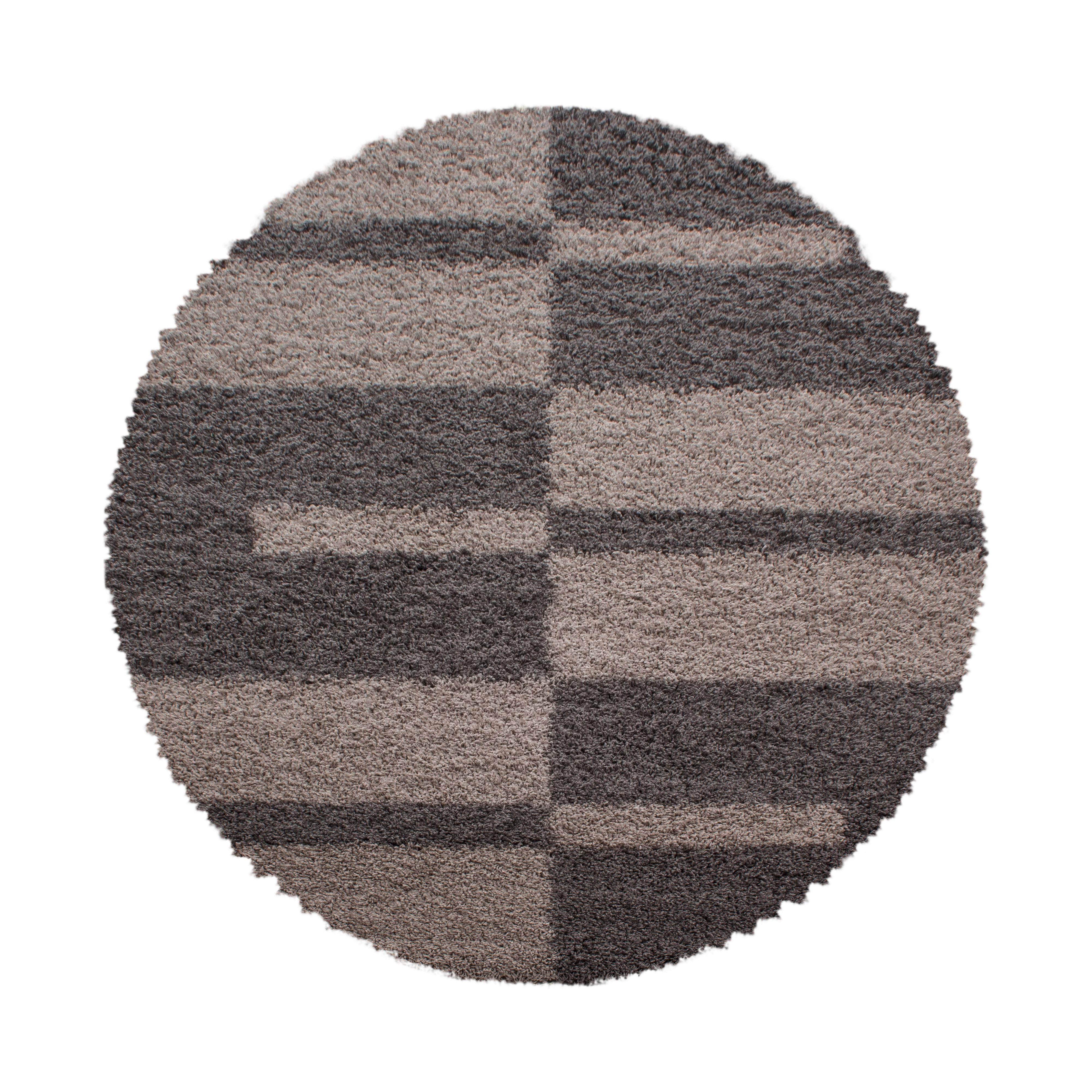 Hochflorteppich Gala - Taupe, Design, Textil (160/160cm) - Novel
