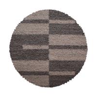 Hochflorteppich Gala - Taupe, Design, Textil (120/120cm) - Novel