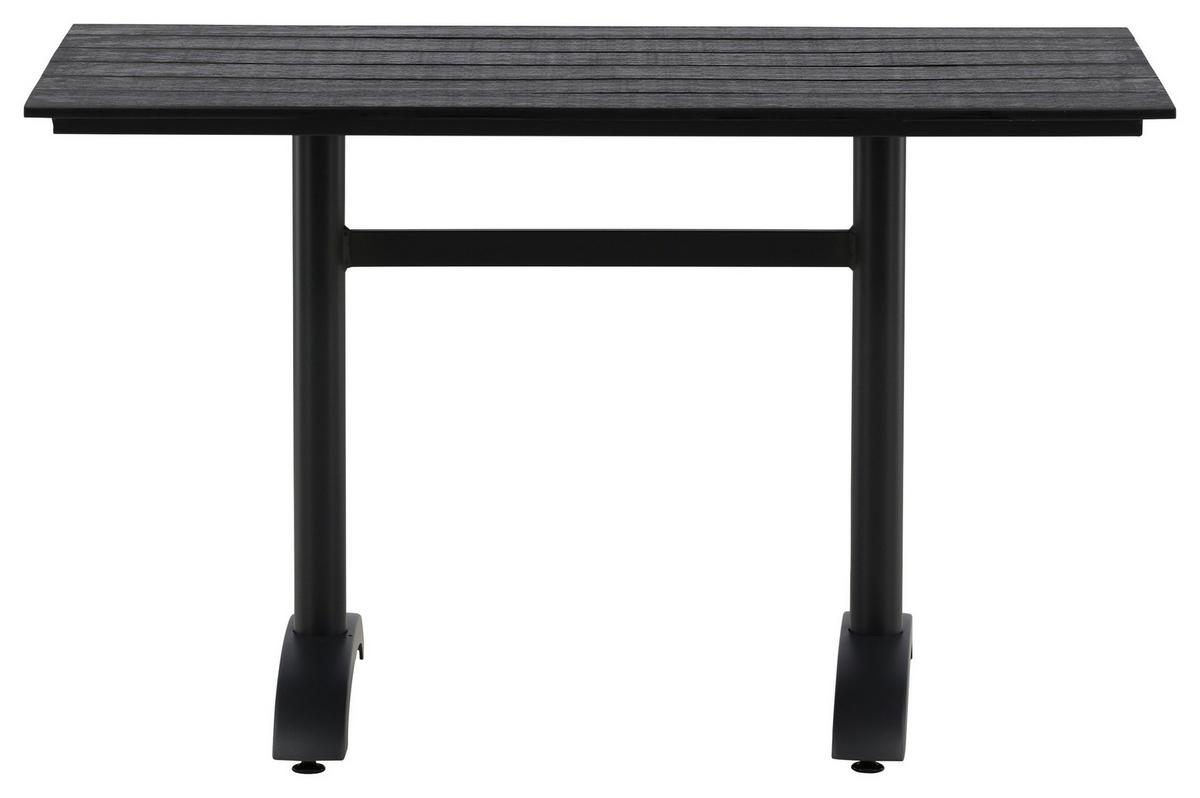 Gartentisch Denver - Schwarz, KONVENTIONELL, Metall (120/70/74cm) - Gardenson