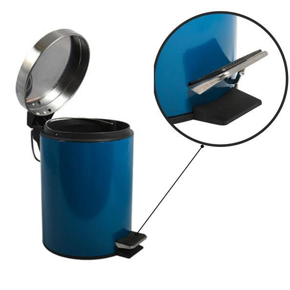 Kosmetikeimer Unis 3l Dunkelblau Metall Dxh 17x25 - Schwarz/Dunkelblau, Basics, Kunststoff/Metall (17/25cm)
