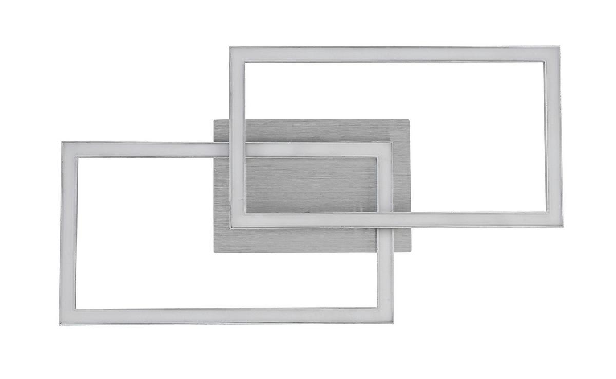 Led-deckenleuchte Tracy - Silberfarben/Alufarben, MODERN, Kunststoff/Metall (50/29,2/6cm) - Luca Bessoni