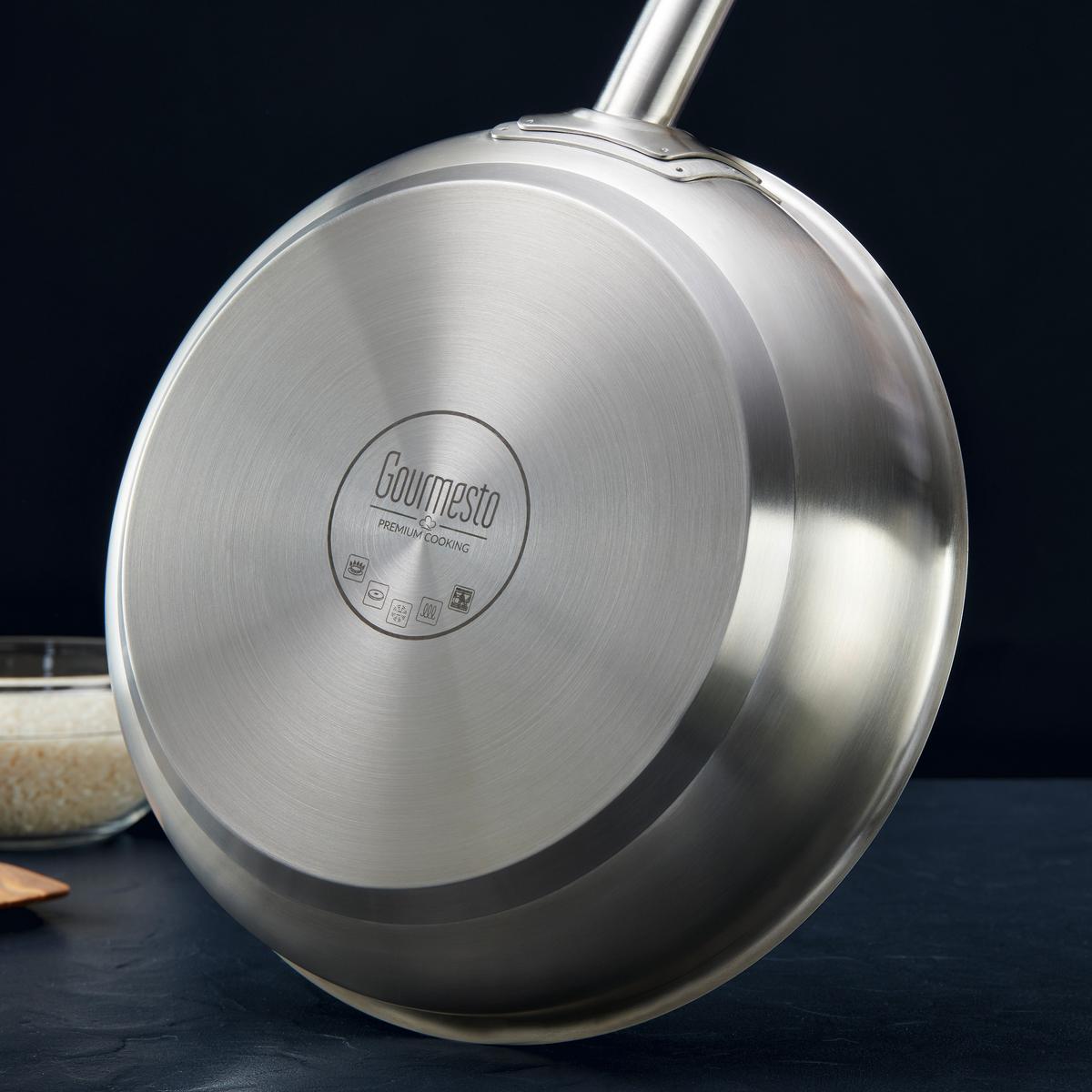 Panvica Silver Line, Ø: 24cm - farba ušľachtilej ocele, Konventionell, kov (24/5,5cm) - Gourmesto