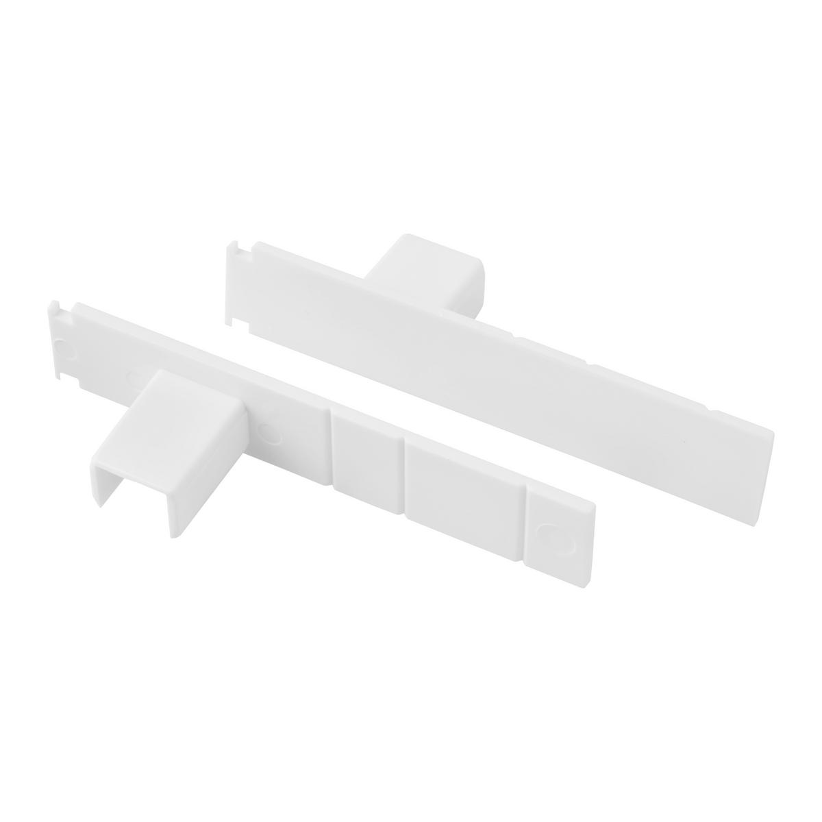 POSTRANNÍ KONCOVKY AMELIE - bílá, plast (8.3/2.2/1.7cm) - Modern Living