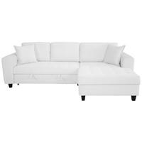 Ecksofa Moritz Silberfarben S: ca. 265x155 cm - Weiß, Trend, Textil (265/155cm)