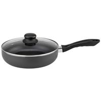 Pfanne Reventon D/h: Ca. 24/6,6cm Aluminium, Mit Deckel - Anthrazit, KONVENTIONELL, Glas/Metall (43/24/6,6cm) - Riess