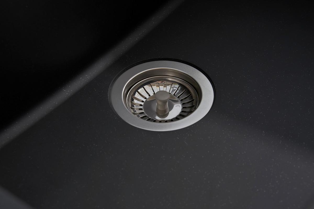 Spüle Respekta Ohio Kunststein Bxt: 66x50 cm - Schwarz, Trend, Glas/Kunststoff (66/21/50cm) - Respekta