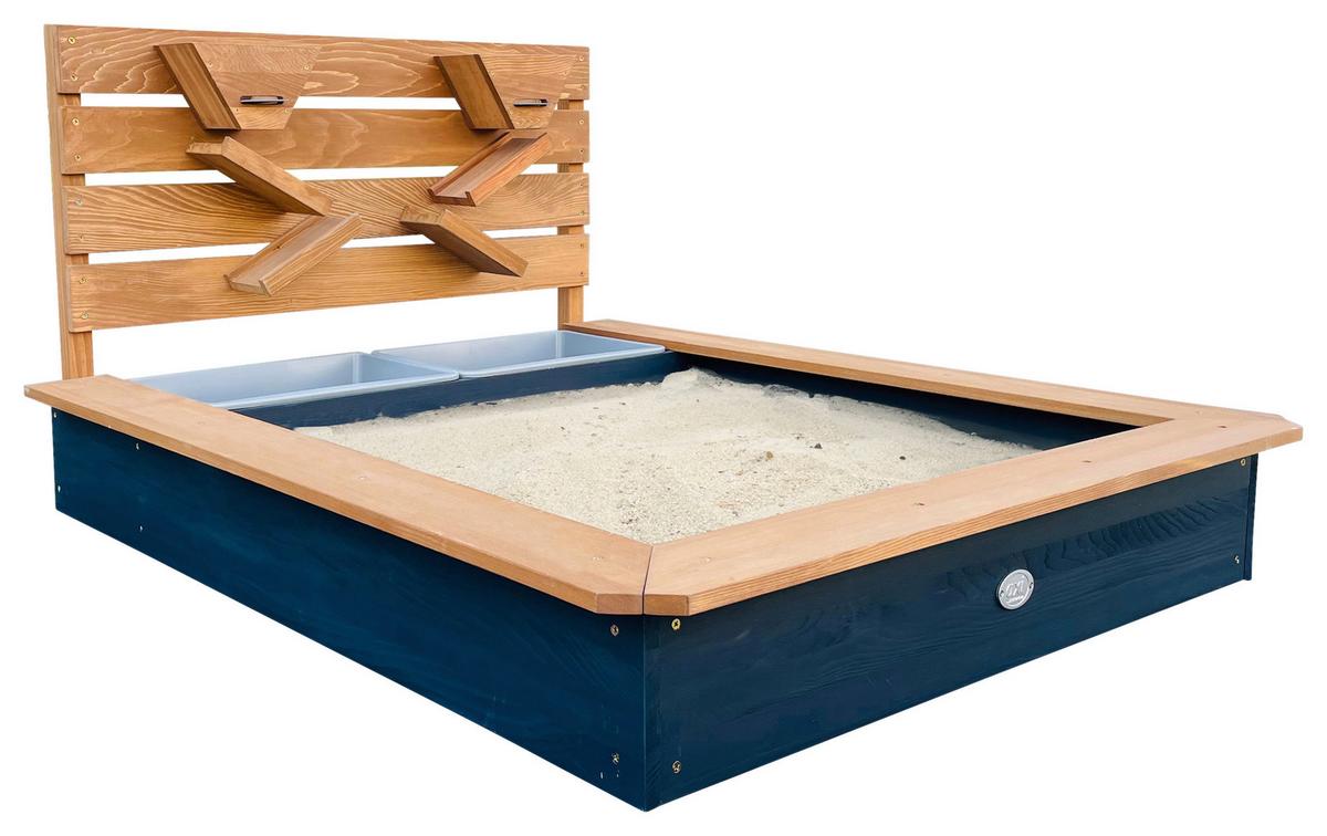 Sandkasten A031.044.00 - Anthrazit/Braun, KONVENTIONELL, Holz (114.5/58.5/91.5cm) - Ambia Garden