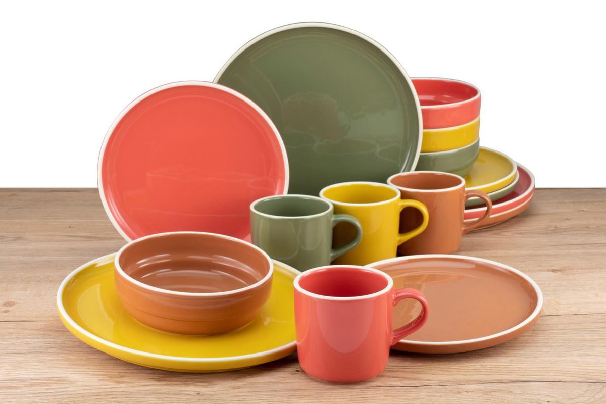 Kombiservice Indian Summer Keramik 4 Personen - Multicolor, Basics, Keramik (38,5/38,5/34cm) - Creatable