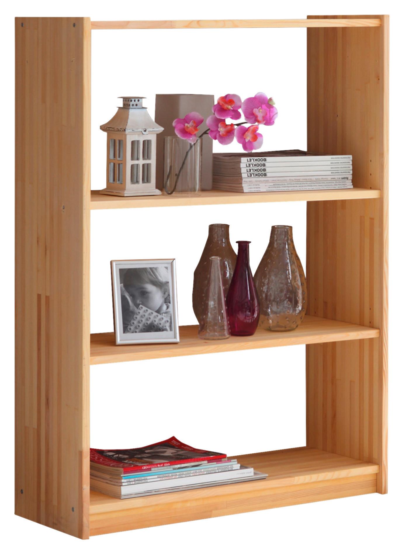 Stojací regál SIMONA prírodná - farba smreka, Basics, drevo (80/111/31cm) - MID.YOU