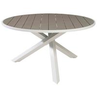 Gartentisch Parma - Weiß/Grau, KONVENTIONELL, Kunststoff/Metall (140/140/73cm) - Gardenson