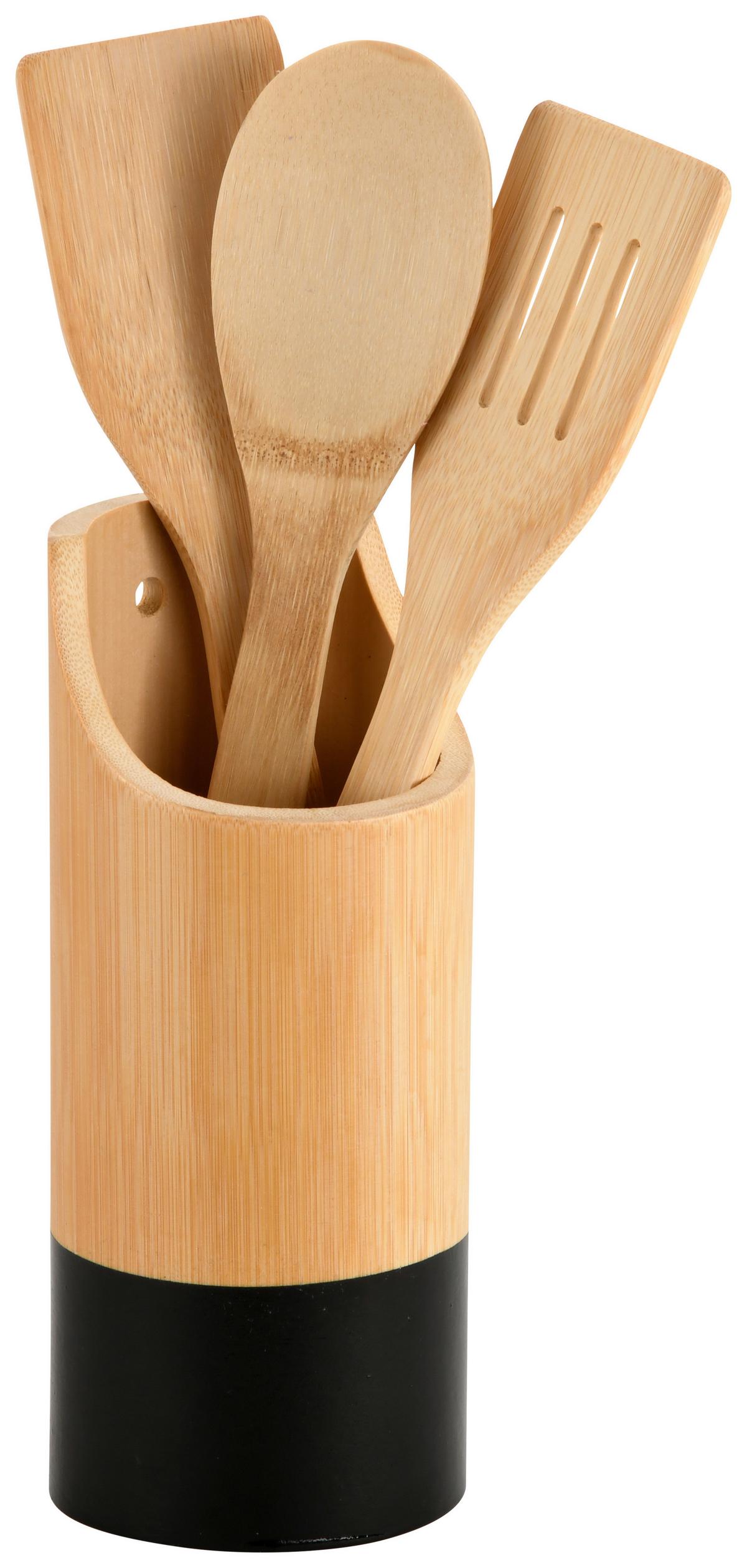 Küchenhelferset 81160 - Hellbraun/Schwarz, Basics, Holz (9/9/30cm) - Kesper