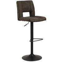 Barhocker höhenverstellbar mit Lehne Sylvia Anthrazit - Anthrazit/Schwarz, Design, Textil/Metall (41,5/94-115/52cm) - Carryhome
