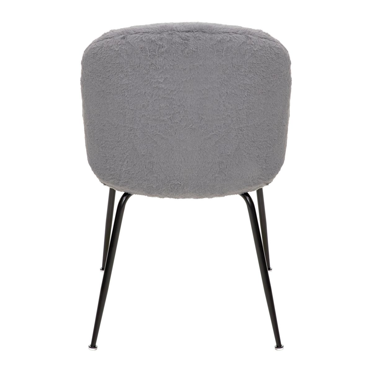 Jídelní židle CHIARA šedá - šedá/černá, Moderní, kov/dřevo (49/82/63cm) - Bessagi Home