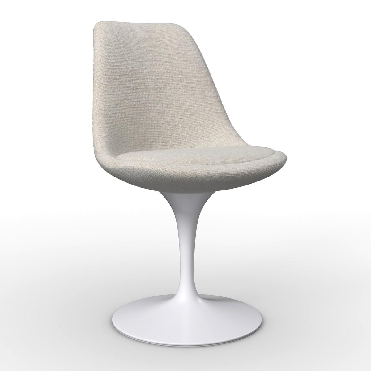 Židle Celia, bílá/béžová - bílá/béžová, Moderní, kov/textil (56/49/83cm) - Bessagi Home