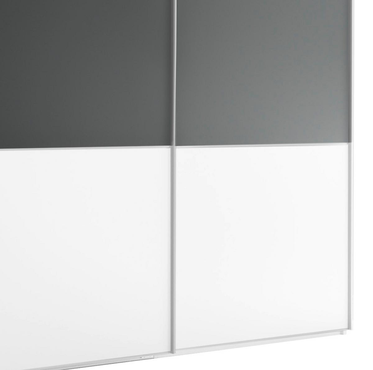 Schwebetürenschrank 249 Cm Includo, Weiß/anthrazit - Anthrazit/Weiß, Design (249/222/68cm) - MID.YOU