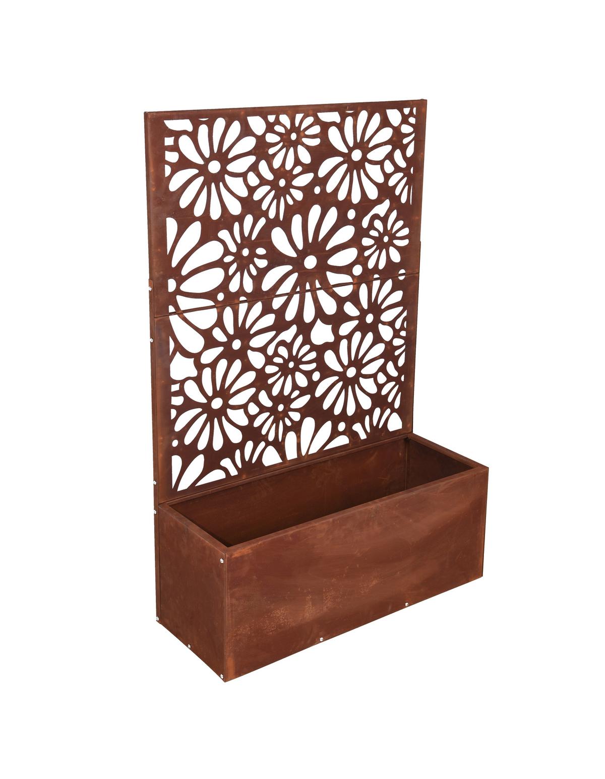 Pflanztrog Metall Rostoptik - Rostfarben, MODERN, Metall (78/118/30cm)