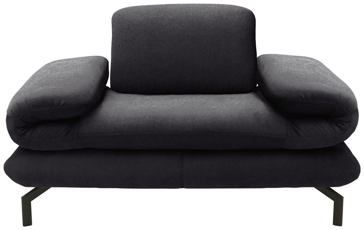 Sessel Looks Xiii - Anthrazit/Schwarz, Design, Textil (139 (197)/83 (110)/98cm) - LOOKS by W.Joop