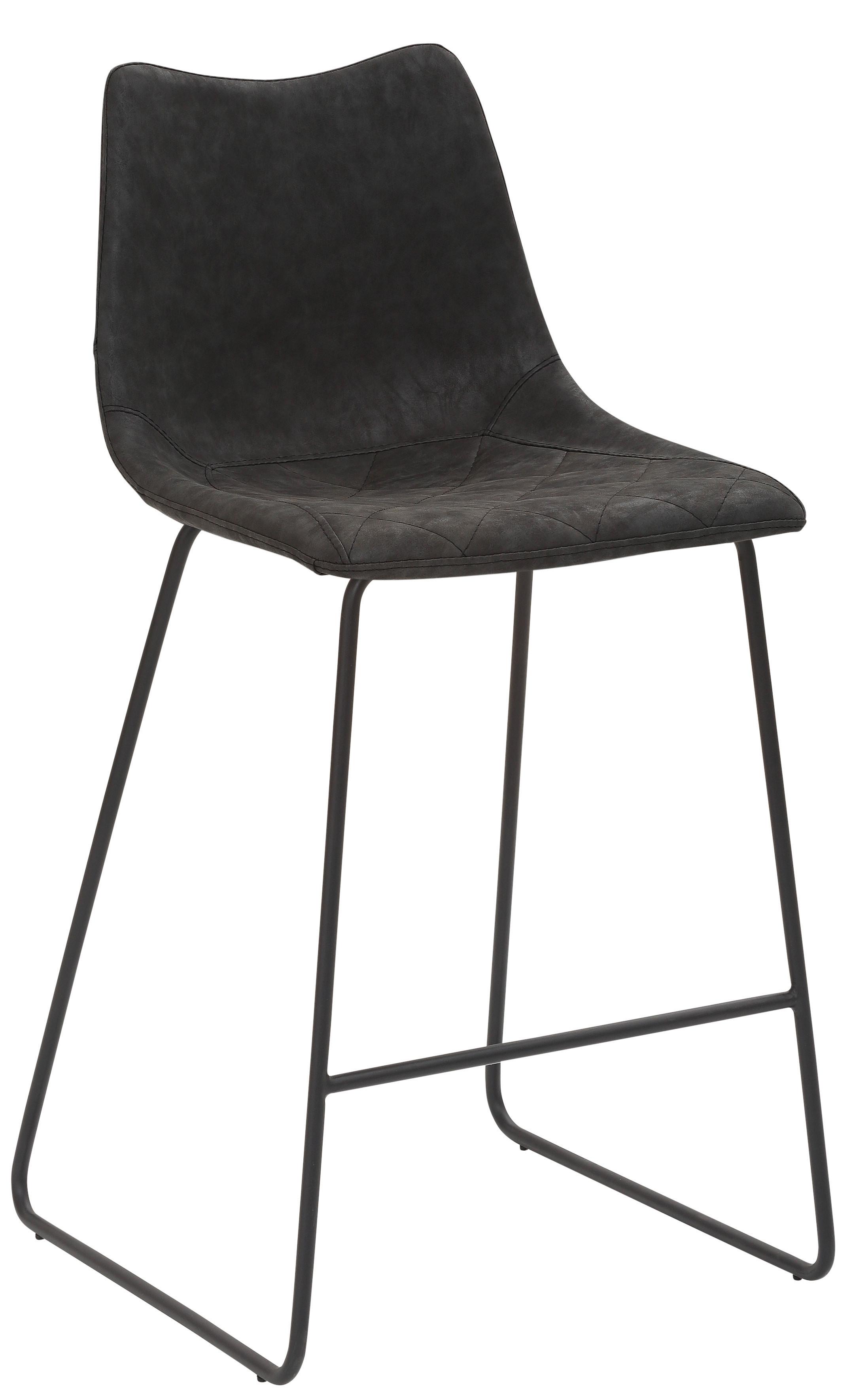 Tresenstuhl My Solo - Schwarz, KONVENTIONELL, Textil/Metall (49/99/51cm) - Livetastic