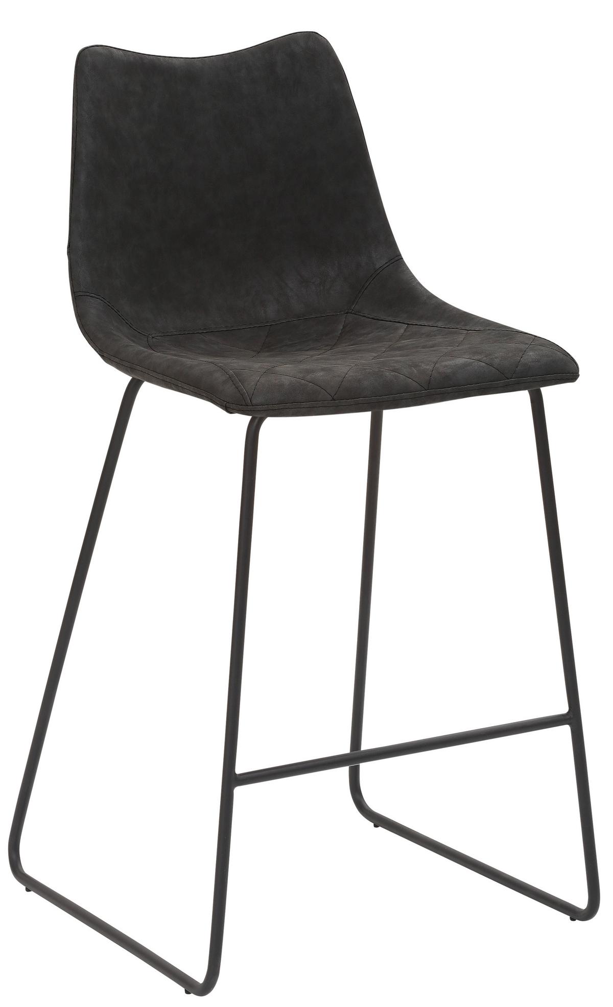 Tresenstuhl My Solo - Schwarz, KONVENTIONELL, Textil/Metall (49/99/51cm) - Livetastic