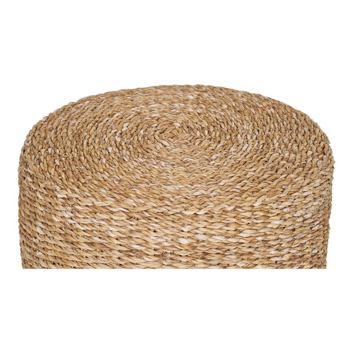 Pouf Selma Eichefarben, B/h/t: 40x40x40cm - Eichefarben/Beigebraun, Basics, Naturmaterialien (40/40/40cm)