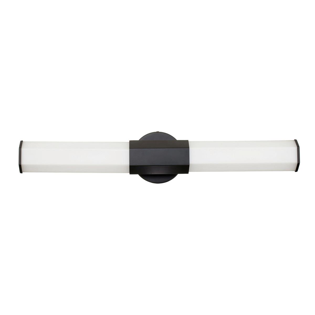 Bad-Wandleuchte Facet IP44 2-Flammig in Schwarz - Schwarz, Design, Glas/Metall (65,9/12,7/10.5cm) - Elstead Lighting