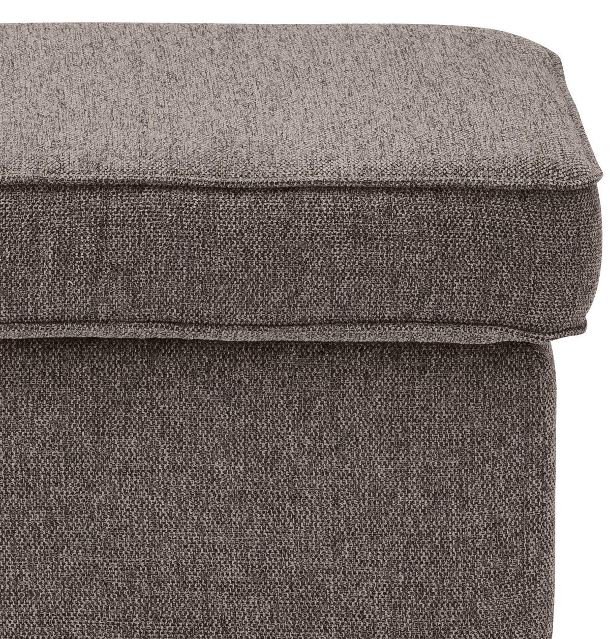 Hocker Oskar - Schwarz/Braun, Basics, Holzwerkstoff/Textil (63/43/42cm) - MID.YOU