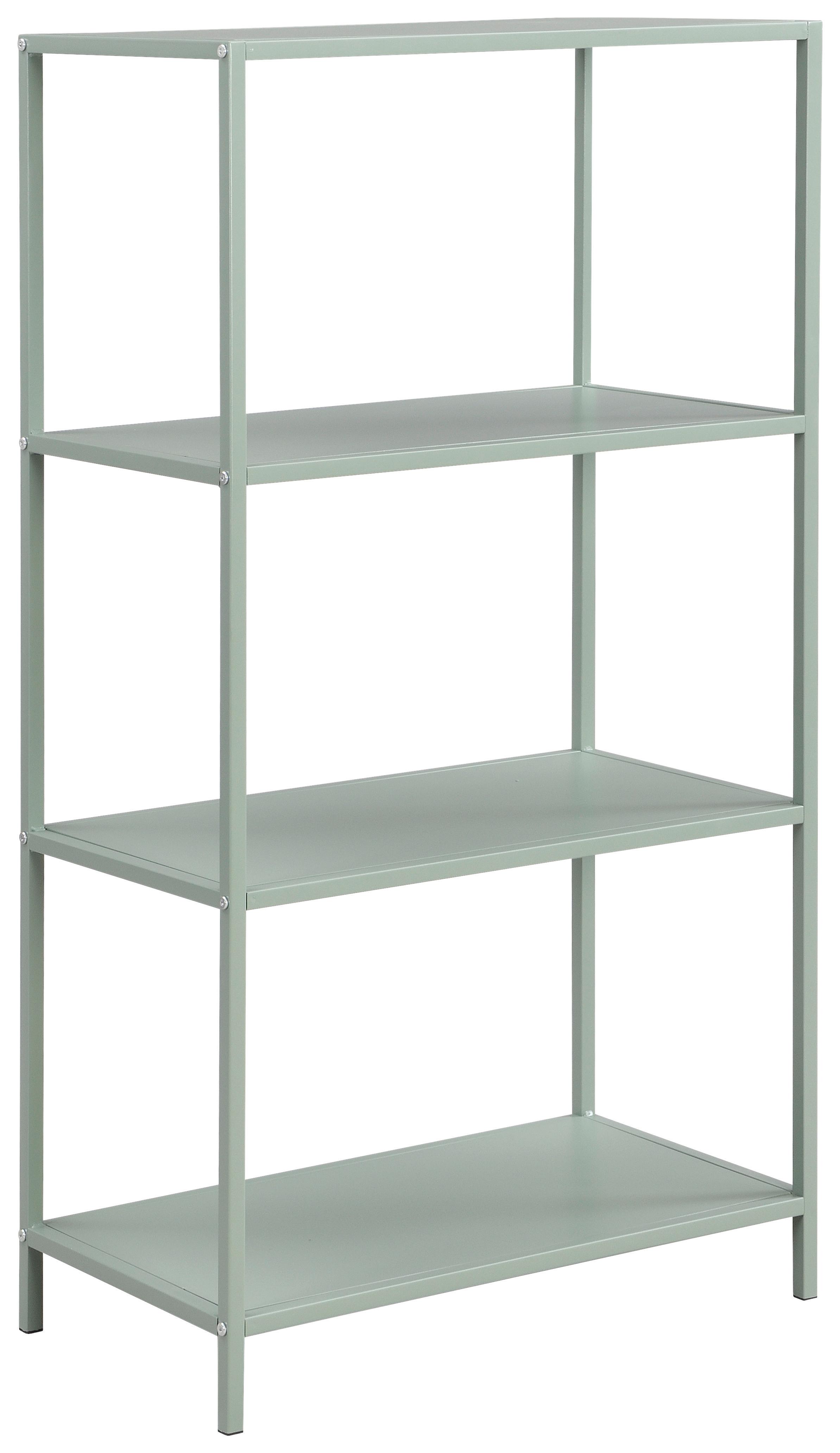 Regál HAVANNA, zelená - zelená, Modern, kov/kompozitné drevo (60/113/33cm) - Mömax