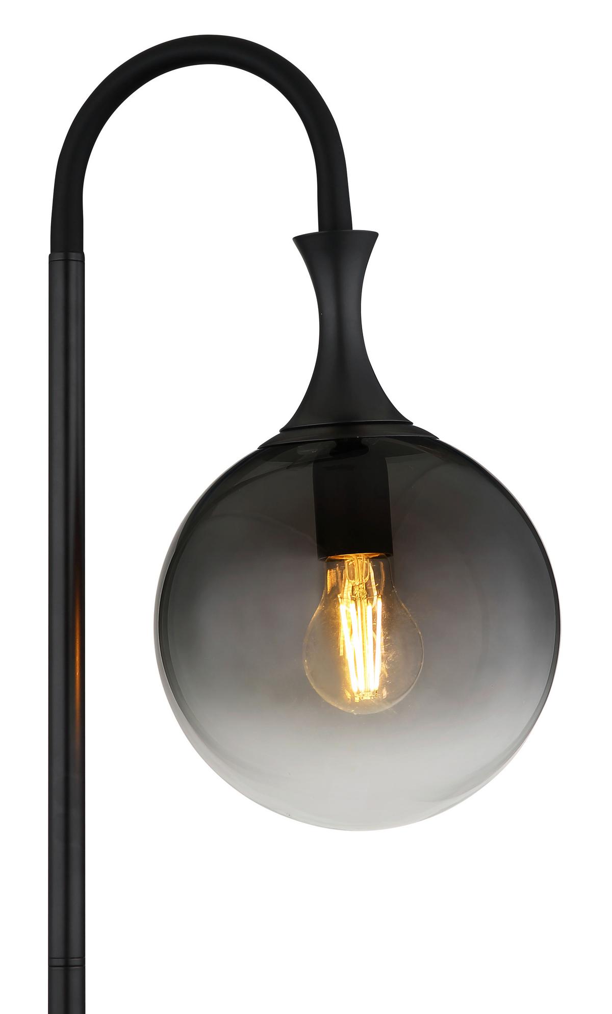Állólámpa 15885s - fekete/szürke, Design, Üveg/fém (29/25/152cm) - Globo