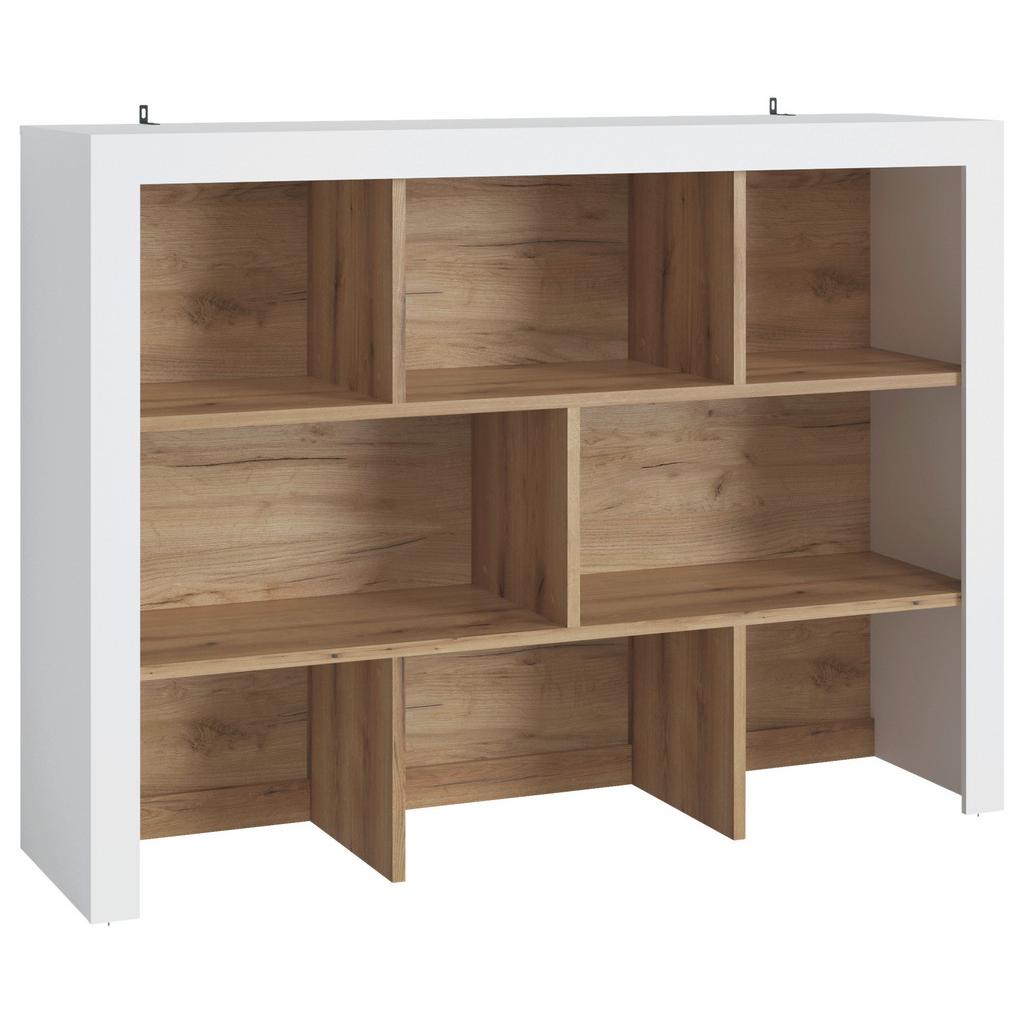 Kommodenaufsatz Calabria Weiss/Eichefarben, B: 160,8 cm