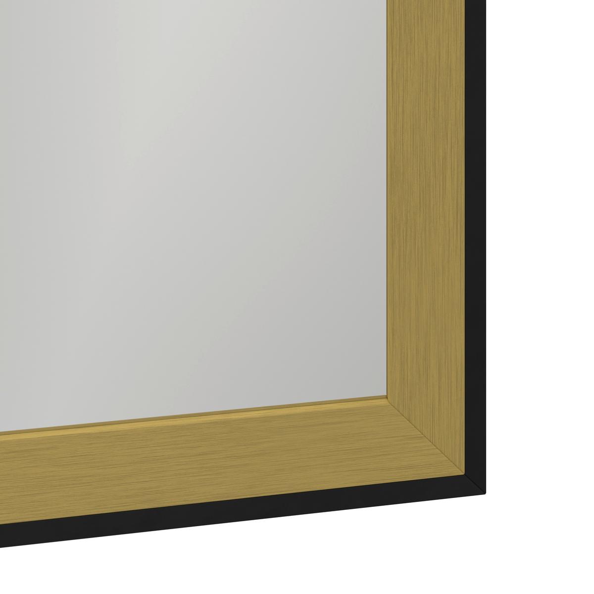 Spiegel Bianka Schwarz/Goldfarben B: 183 cm - Goldfarben/Schwarz, MODERN, Glas/Holzwerkstoff (183/53cm)