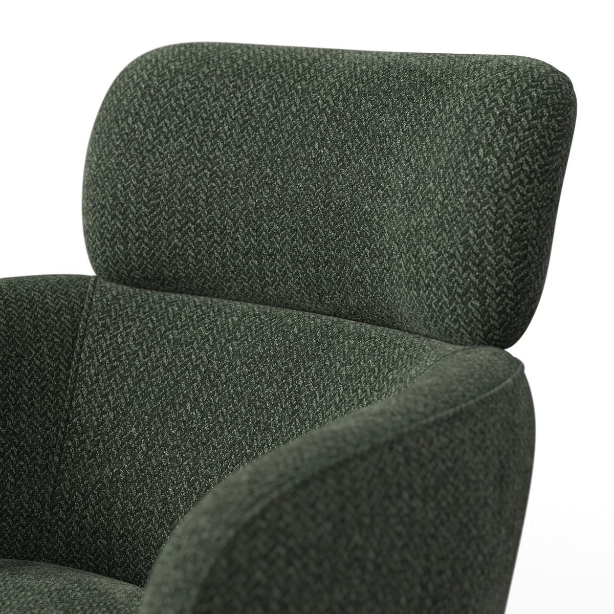 ŽIDLE S PODRUČKAMI LIORA - černá/zelená, Moderní, kov/textil (57,5/84/61cm) - Bessagi Home
