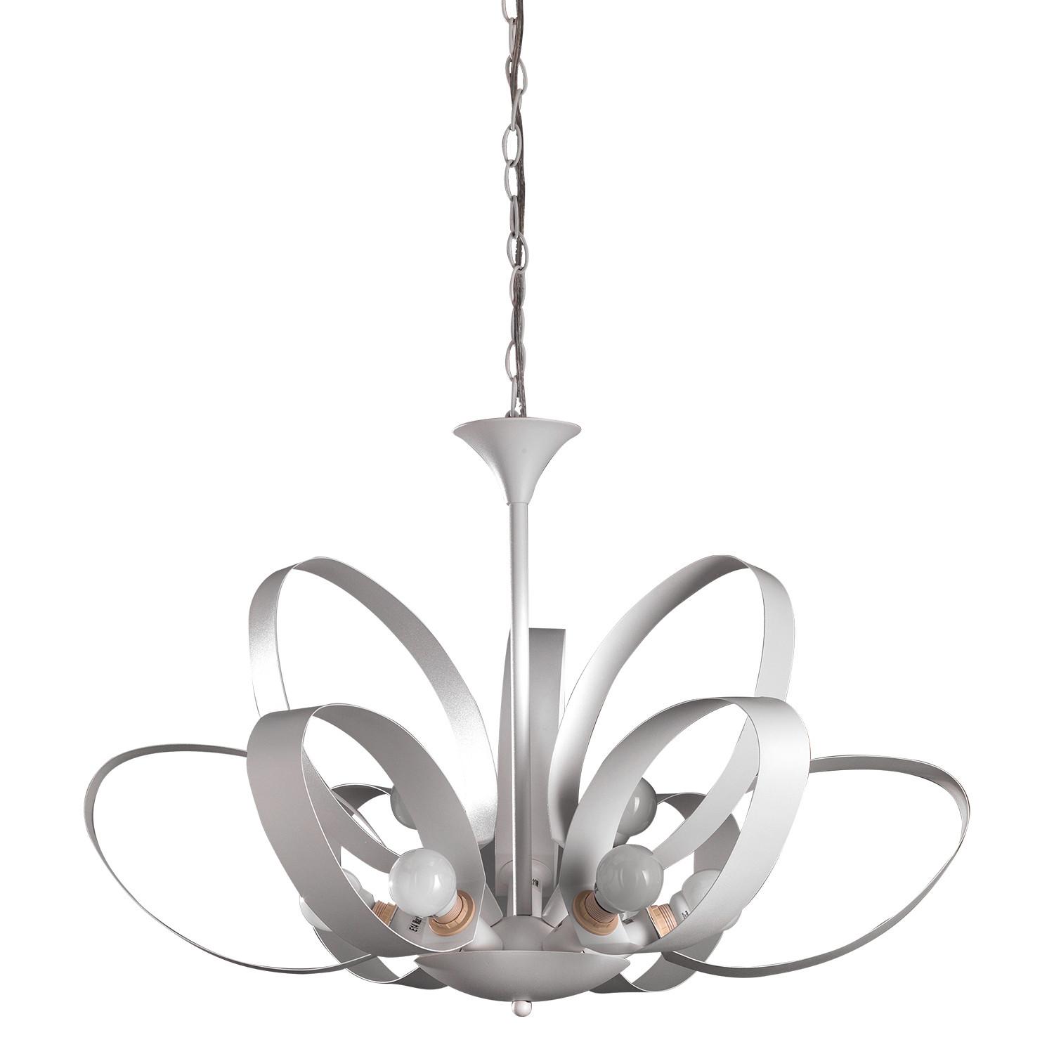 Kronleuchter 4735/9 - Weiß, Design, Metall (75/115cm)