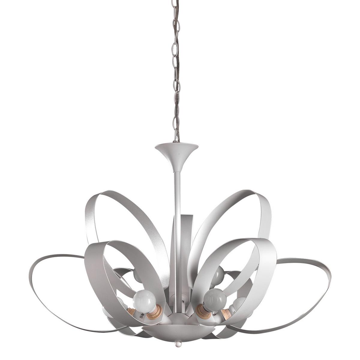 Kronleuchter 4735/9 - Weiß, Design, Metall (75/115cm)