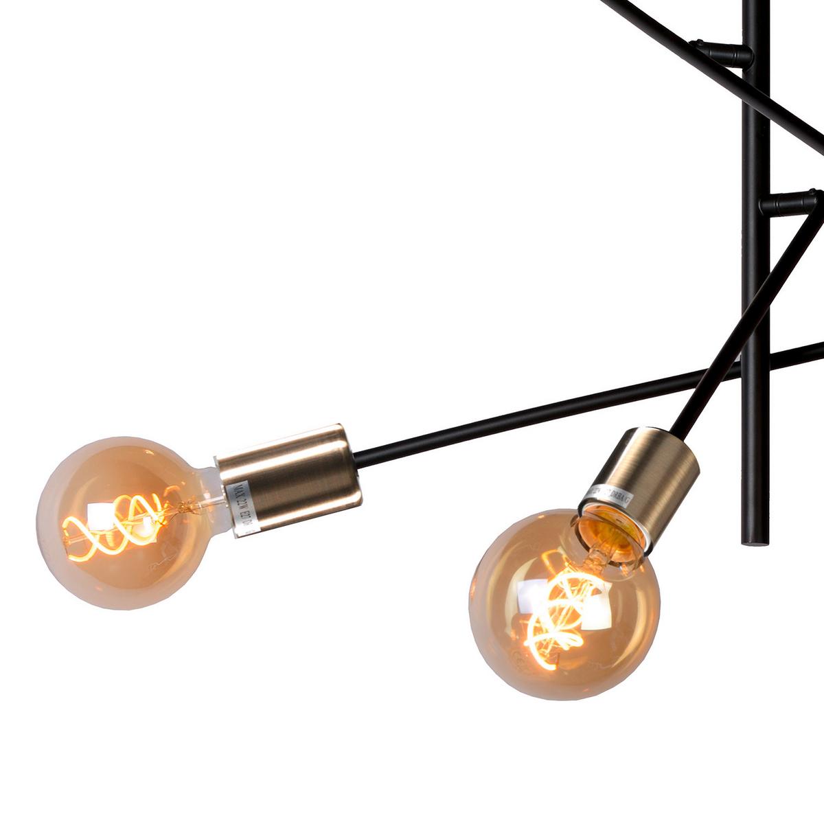 Hängeleuchte Cross Schwarz Goldfarben L: 100 Cm - Goldfarben/Schwarz, KONVENTIONELL, Metall (100/10/100cm)