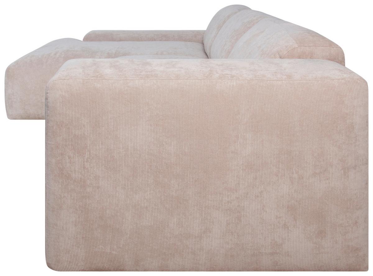ECKSOFA Hannah Beige S: 170x343cm - Beige/Schwarz, Design, Textil (170/343cm) - MID.YOU