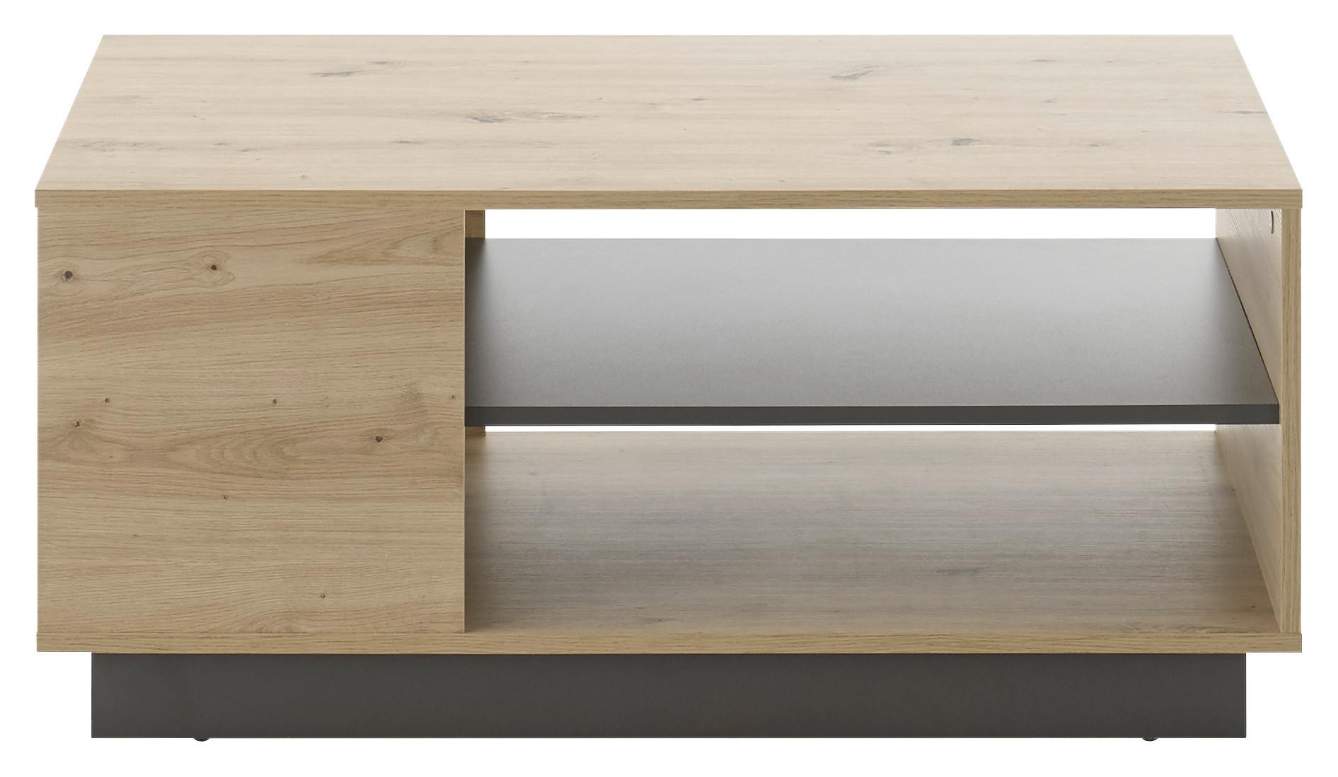 Couchtisch Grau/Eiche Artisan B: 100 cm - Eiche Artisan/Grau, Design, Holzwerkstoff (100/46/60cm) - MID.YOU