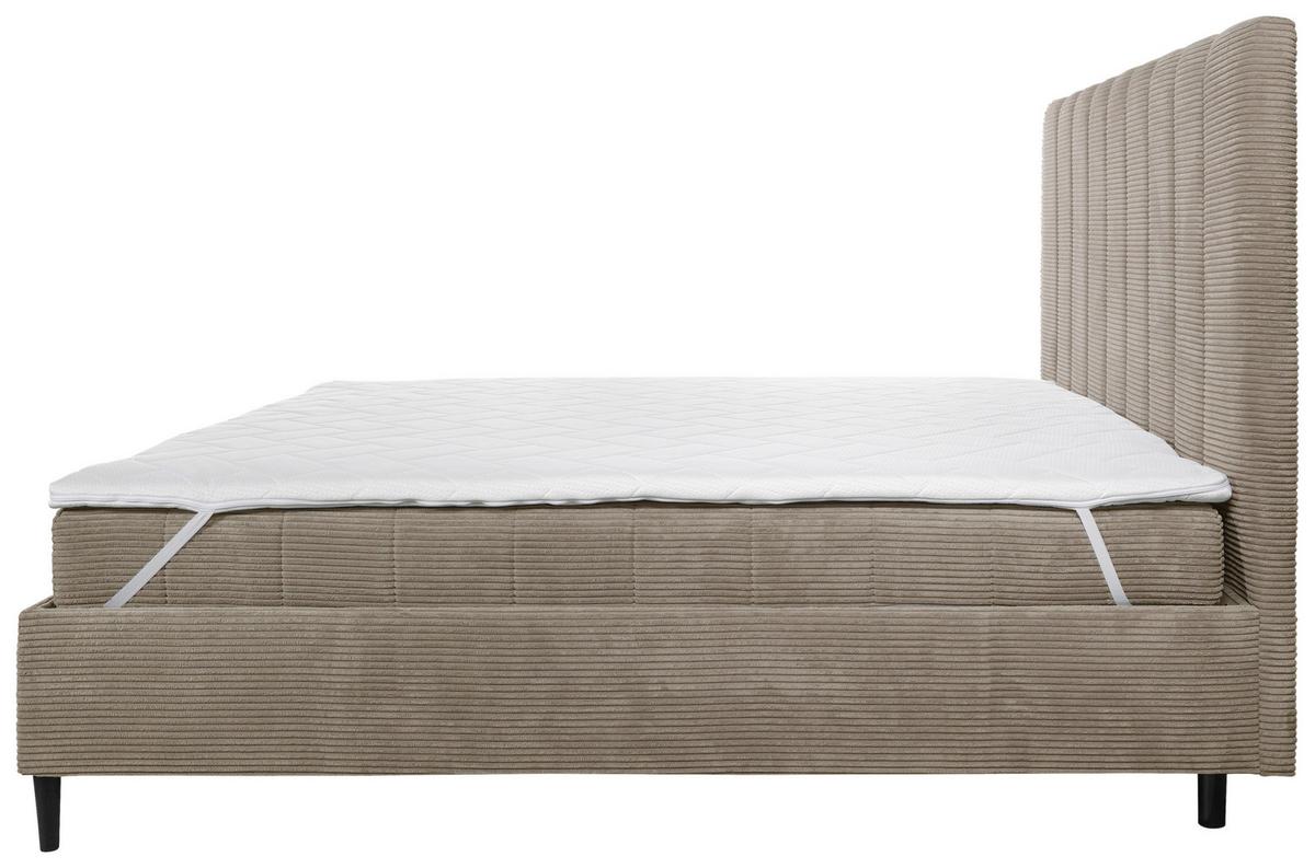 Polsterbett Mit Lattenrost Mia Beige 180x200 Cm - Beige/Creme, LIFESTYLE, Holz/Holzwerkstoff (180/200cm) - Livetastic