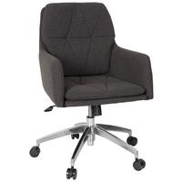 Drehstuhl Shake 350 höhenverstellbar Dunkelgrau - Dunkelgrau/Silberfarben, MODERN, Kunststoff/Textil (58/89/70cm) - MID.YOU