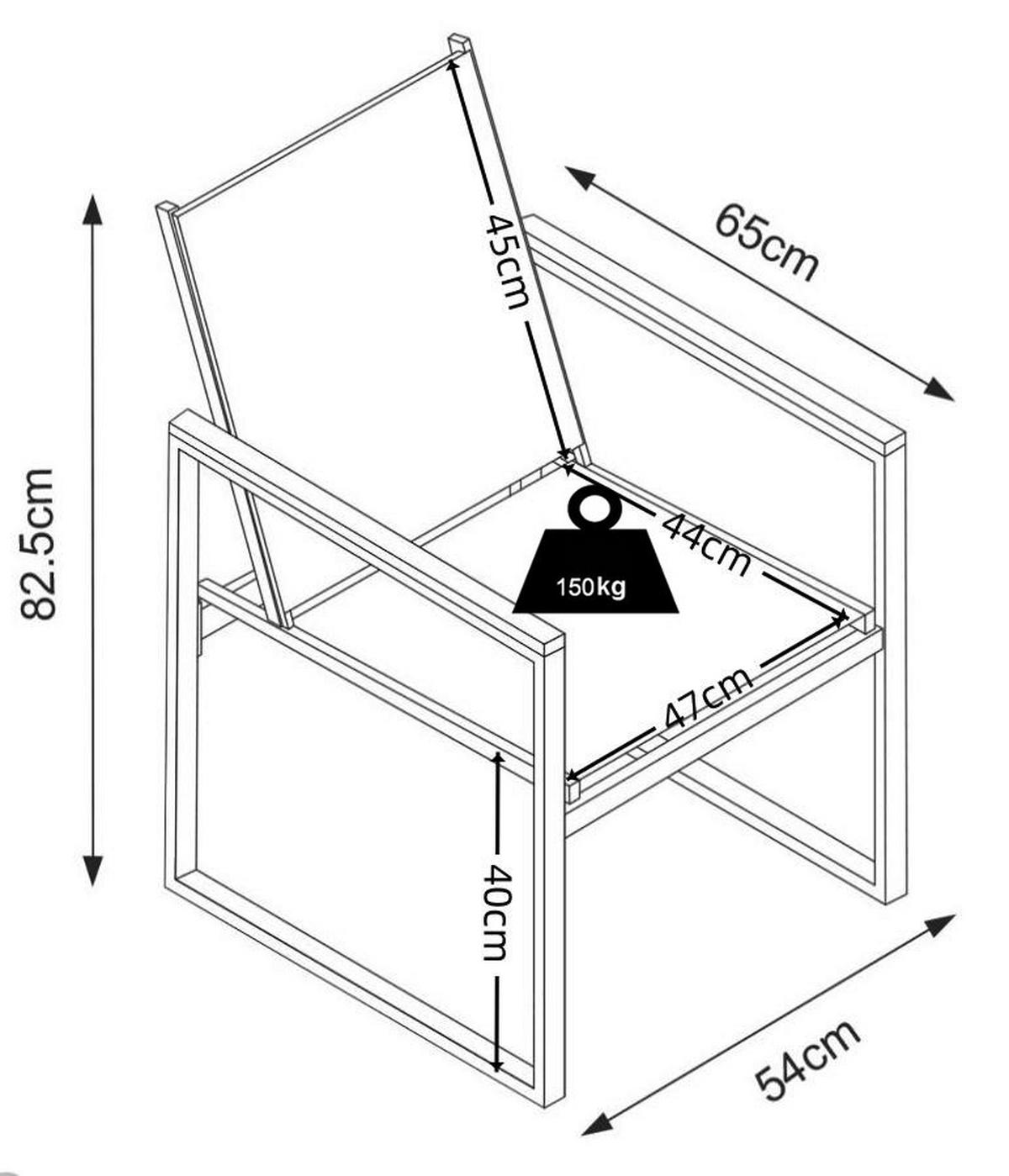 Gartenstuhl-set Volasi 4er Anthrazit B: 54 Cm - Honigeiche/Anthrazit, MODERN, Holzwerkstoff/Kunststoff (54/83/65cm) - MID.YOU