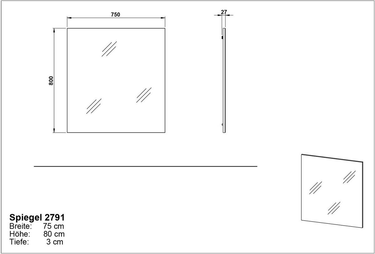 Garderobe Alviano Grün/Eiche Dekor 3-Teilig - Eichefarben/Grün, Design, Glas/Holzwerkstoff (104/200/33cm) - Germania