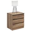 Nachtkästchen Flagstaff Oak Dekor H: 52 Cm Saturn - Eiche dunkel/Eichefarben, KONVENTIONELL, Holzwerkstoff (45/52/42cm)