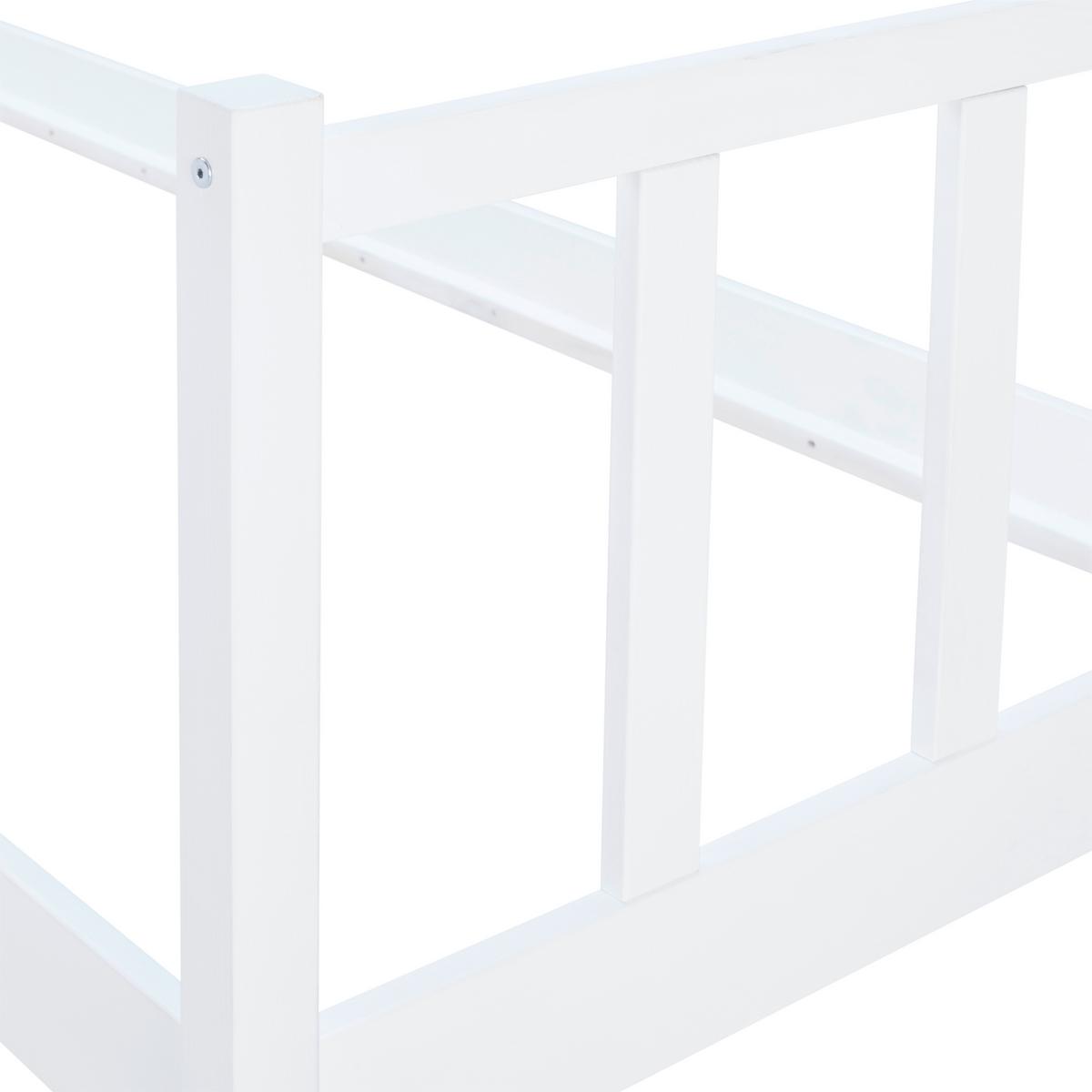 Massivholzbett Maren Ohne Lattenrost 90x200cm Weiß - Weiß, Basics, Holz (90/200cm)