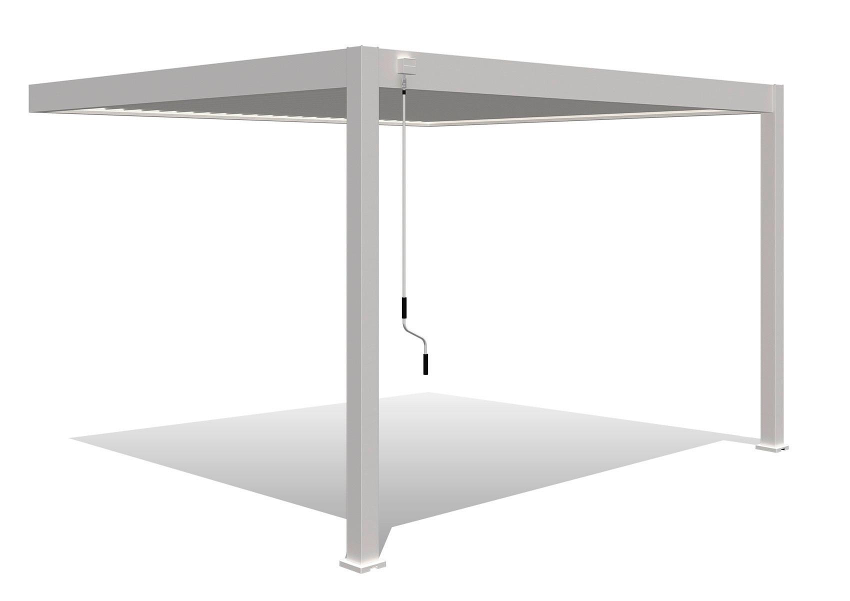 Pergola Deluxe 400x360cm Sturmfest, Gartenpavillon - Weiß, Basics, Metall (400/255/360cm) - WEIDE