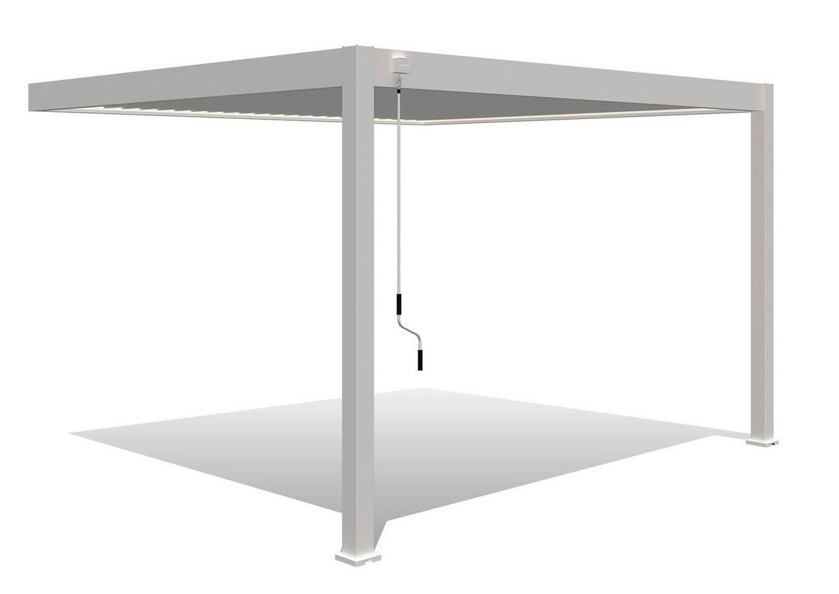 Pergola Deluxe 400x360cm Sturmfest, Gartenpavillon - Weiß, Basics, Metall (400/255/360cm) - WEIDE
