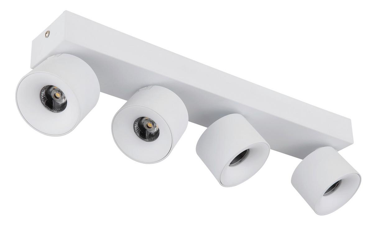 LED-Strahler 56961-4w - Transparent/Weiß, Design, Kunststoff/Metall (45,5/7,2/12cm) - Globo