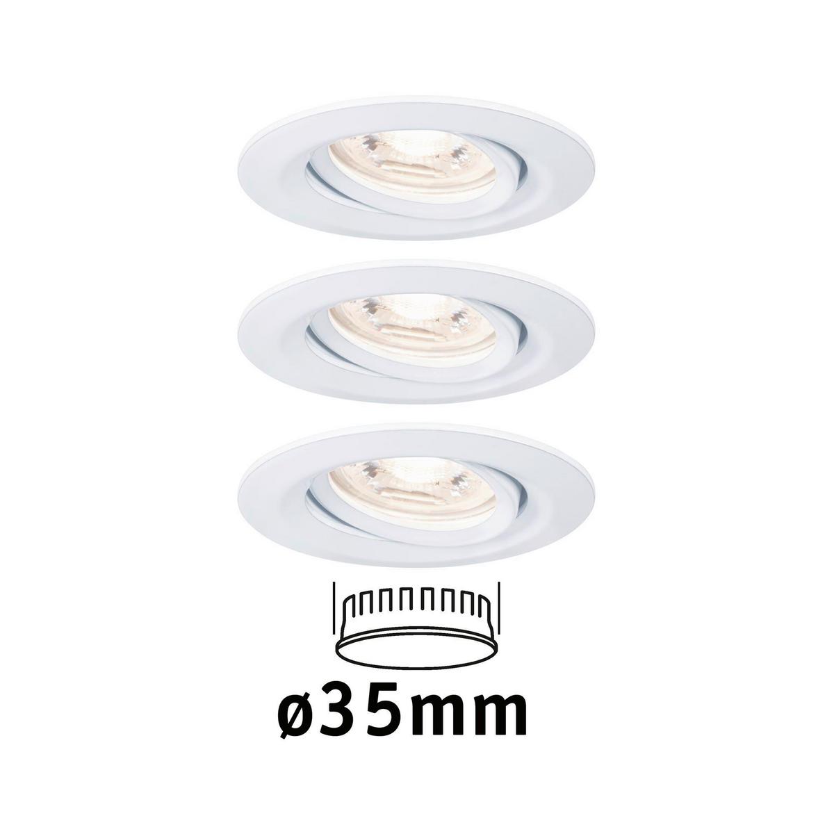 Led-spotkopf 3-flammig Ø 6,6 Cm - Weiß, Design, Metall (6.6cm) - Paulmann