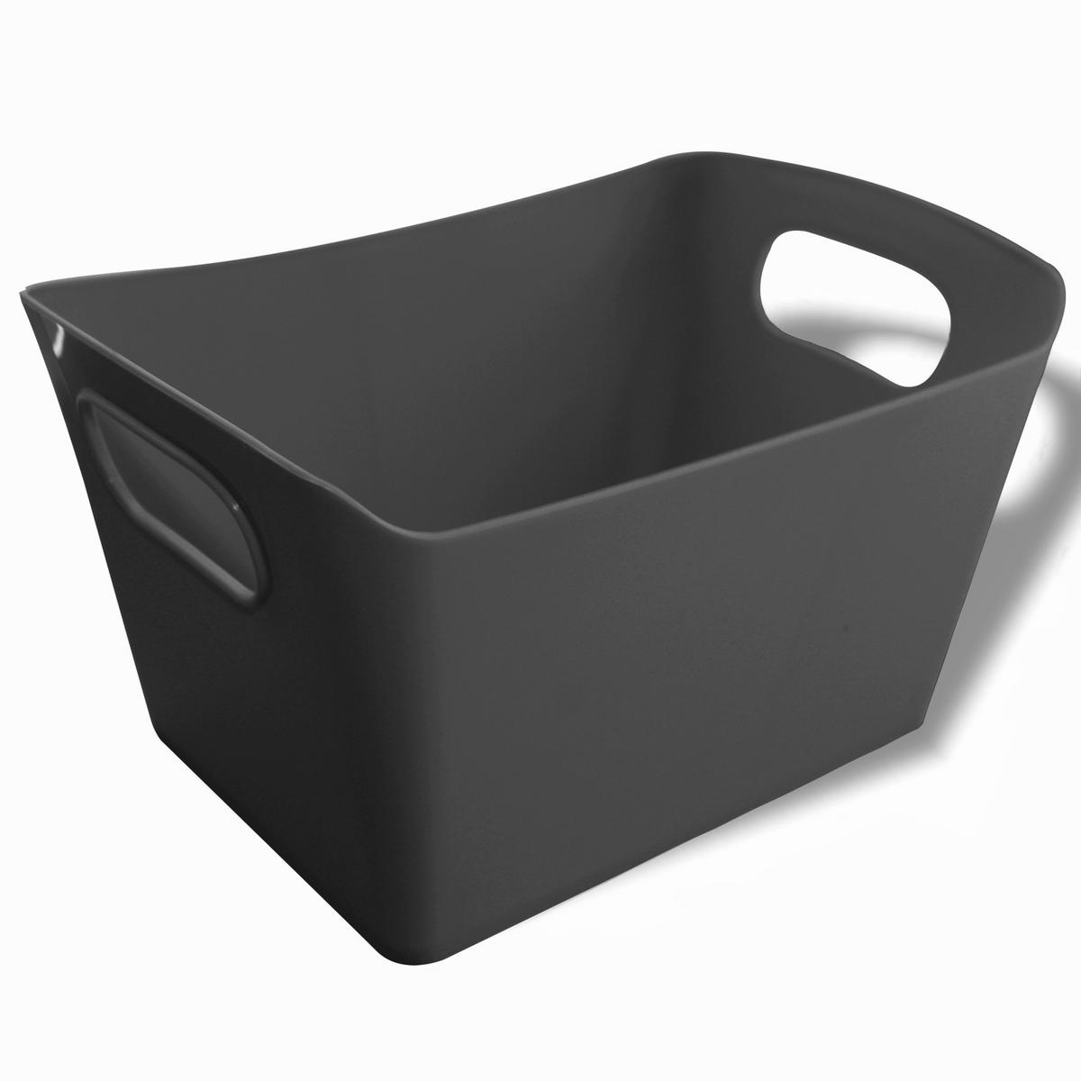 Aufbewahrungsbox Amra Stapelbar Kunststoff 0,9l - Dunkelgrau, Basics, Kunststoff (19/12,5/10,5cm) - Homezone