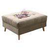 Polsterhocker Alice Sandfarben Webstoff H: 48 cm Holzbeine - Sandfarben/Kieferfarben, KONVENTIONELL, Holzwerkstoff/Textil (106/48/80cm) - MID.YOU